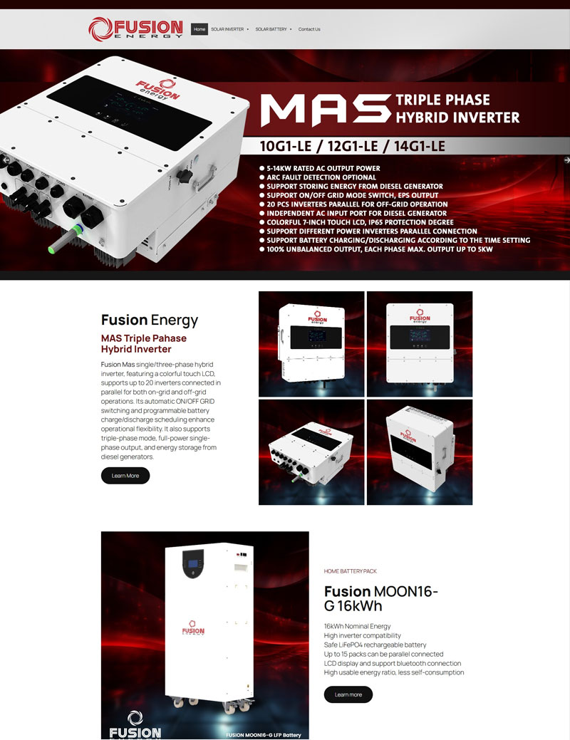 Fusion Energy Website Design