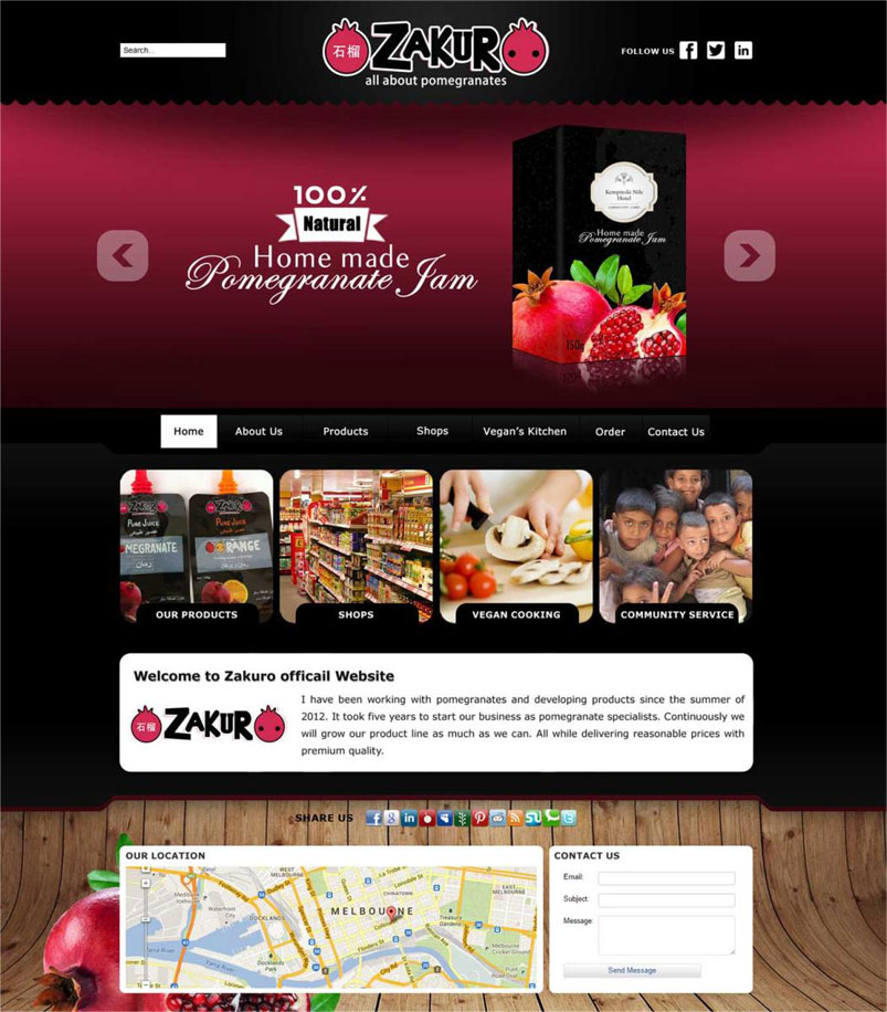 Zakuro Website Design