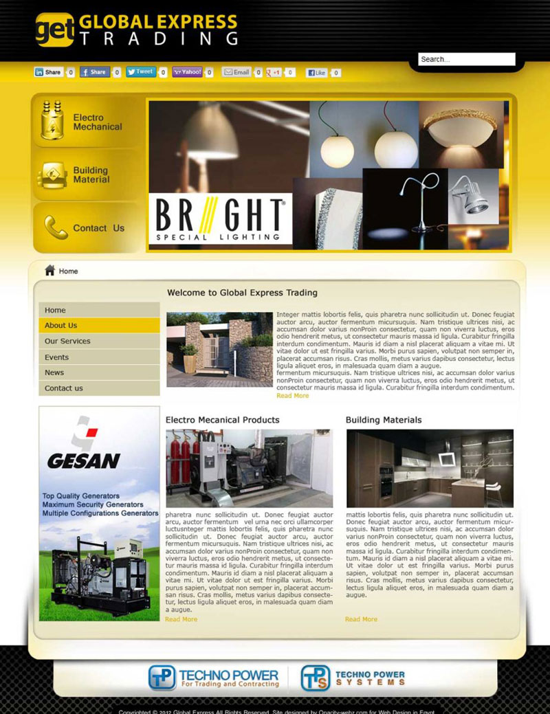 Global Express Website Design