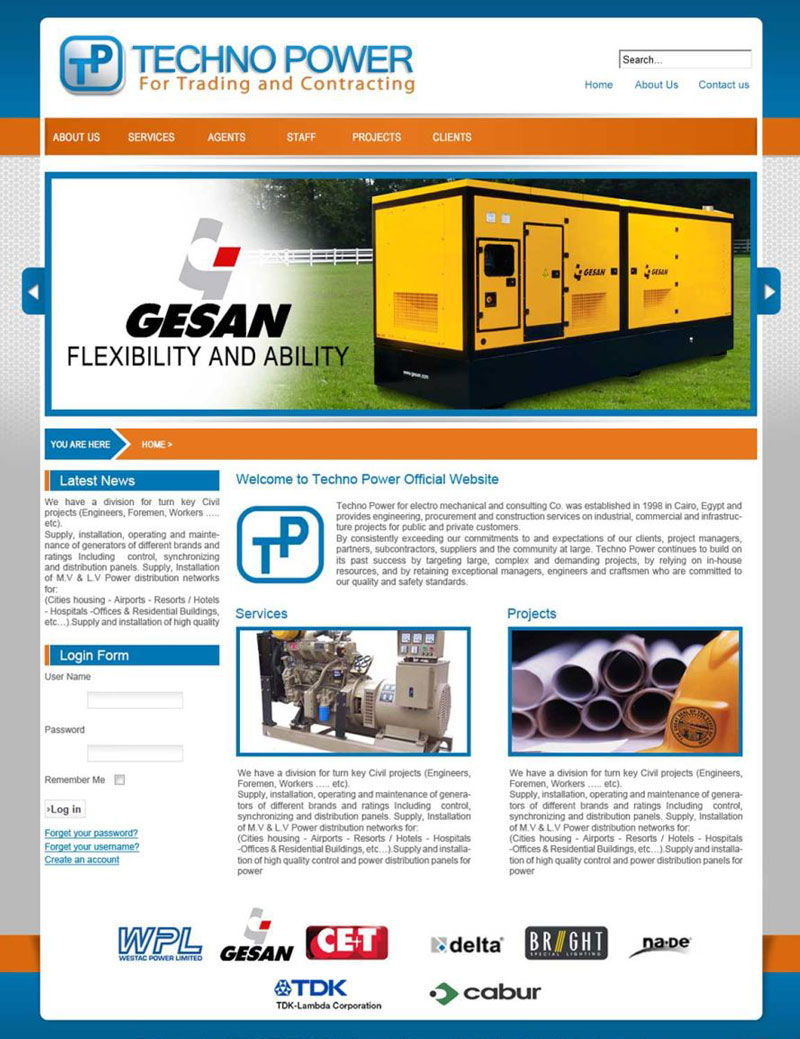 Techno Power Website Design