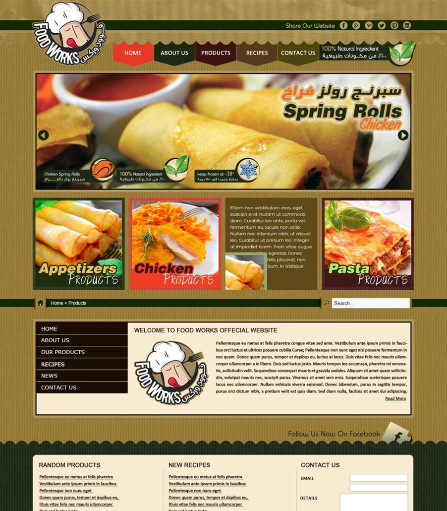 Food Works Website Design