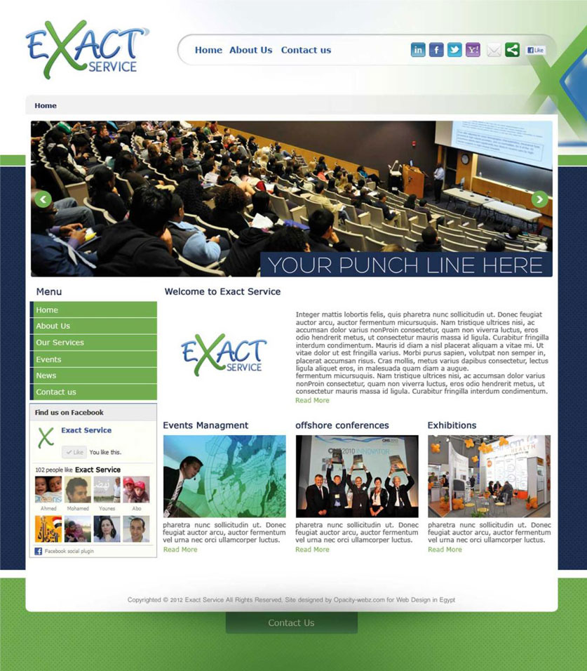 Exact Service Website Design