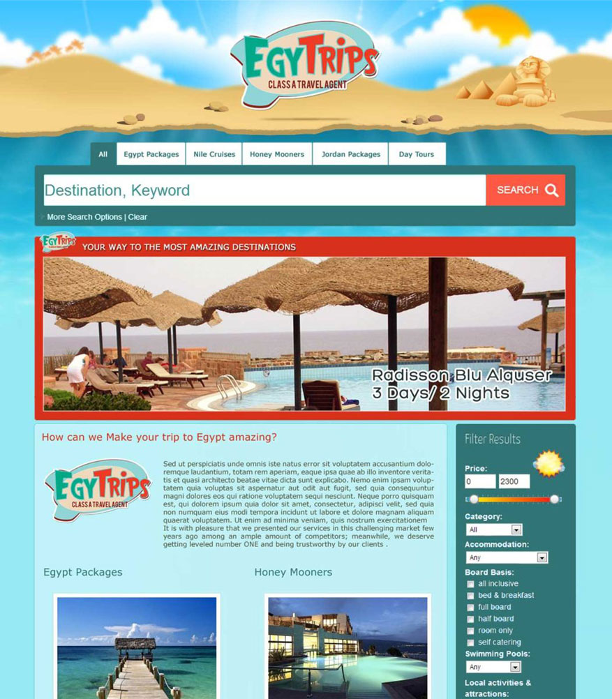 Egy Trips Website Design