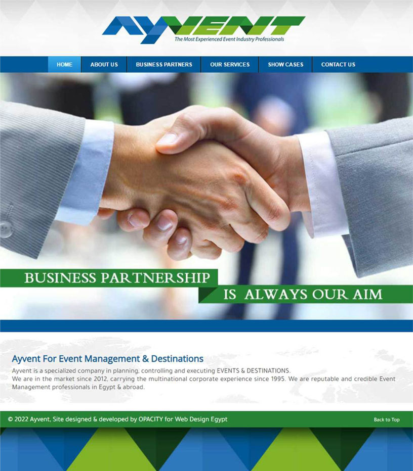 Ayvent Website Design